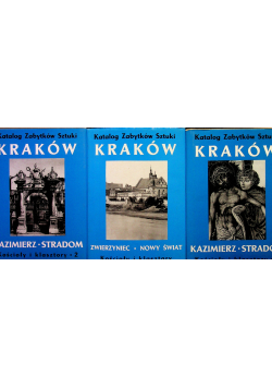 Katalog zabytków sztuki Kraków 3 tomy