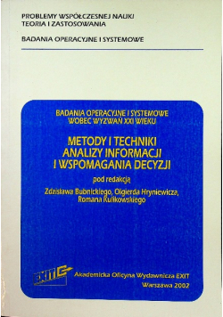 Metody i techniki analizy informacji i