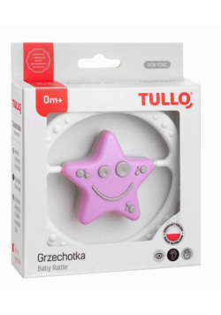 Grzechotka gwiazdka różowo-szara