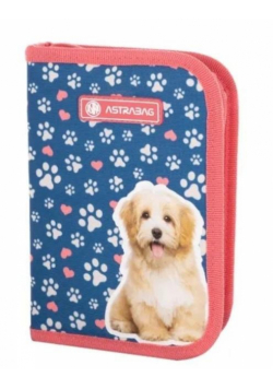 Piórnik pojedynczy 2 klapki bez wyp. Cute Puppy