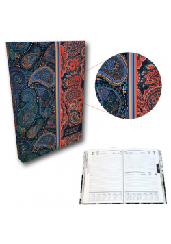Kalendarz 2022 A5 dzienny soft touch Paisley