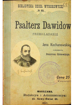 Psałterz dawidowy 1897 r