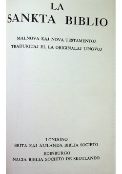 La Sankta Biblio