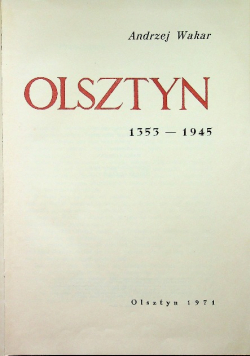 Olsztyn 1353 - 1945