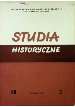 Studia historyczne Rok XII Zeszyt 2