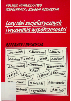 Losy idei socjalistycznych i wyzwania współczesności