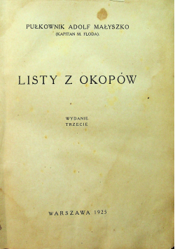 Listy z okopów 1925.