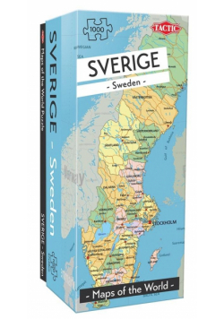 Puzzle 1000 Mapy świata: Szwecja
