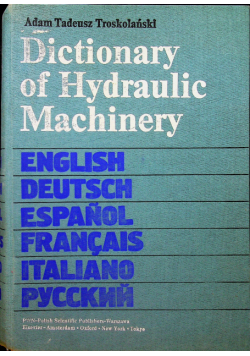 Dictionary of Hydraulic Machinery