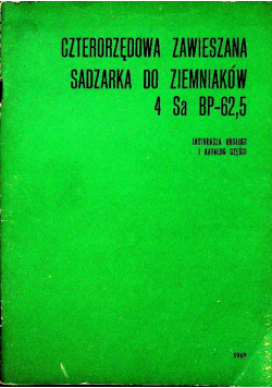 Czterorzędowa zawieszana sadzarka do ziemniaków