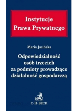 Odpowiedzialność osób trzecich za podmioty prowadzące działalność gospodarczą