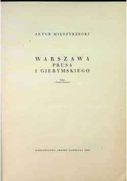Warszawa Prusa i Gierymskiego