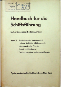 Handbuch fur die Schiffsfuhrung band II