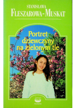 Portret dziewczyny na zielonym tle