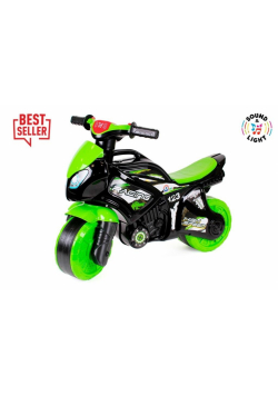 Motocykl czarno-zielony