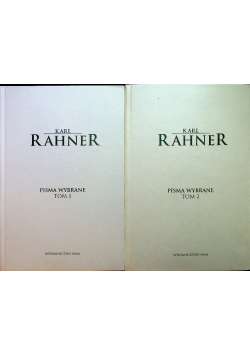 Rahner Pisma wybrane tom I i II
