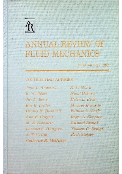 Annual review of fluid mechanics volume 21