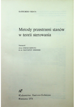 Metody przestrzeni stanów w teorii sterowania