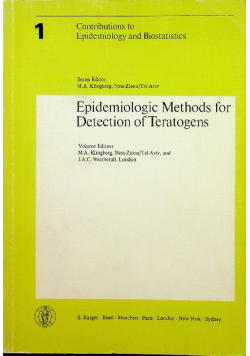 Epidemiologic methods for detection of Teratogens