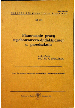 Planowanie pracy wychowawczo dydaktycznej w przedszkolu