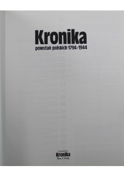 Kronika powstań polskich 1794 -  1944