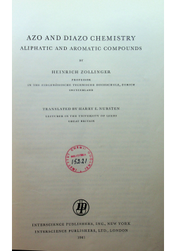 Azo and diazo chemistry aliphatic and aromatic compounds