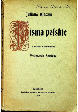 Pisma Polskie 1902 r.