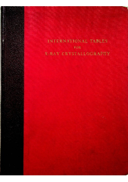 International tables for X - Ray Crystallography