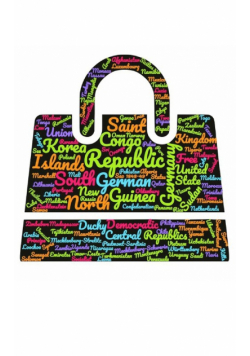 world countries suitcase themed creative blank journal