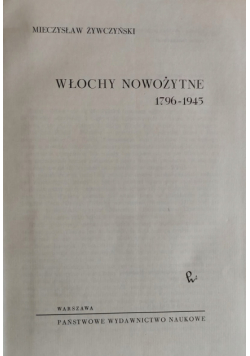 Włochy nowożytne 1796 - 1945