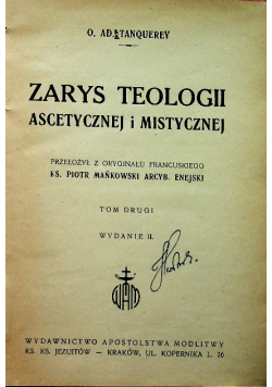 Zarys teologii ascetycznej i mistycznej 1949 r
