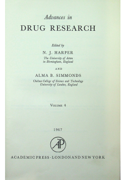 Advances in drug research 4