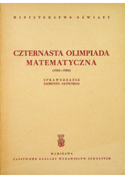 Czternasta olimpiada matematyczna 1962 - 1963