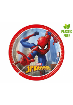 Talerzyki papierowe Spiderman 20cm 8szt