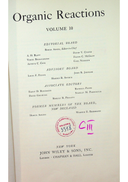 Organic reactions vol 10