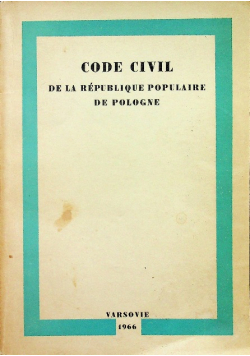 Code civil de la republique populaire de pologne