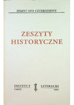 Zeszyty historyczne zeszyt 140