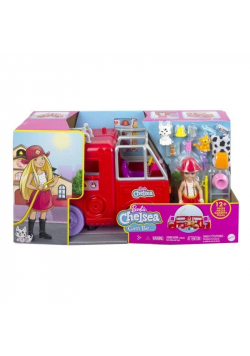 Barbie Chelsea Wóz strażacki + lalka Zestaw