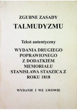 Zgubne zasady talmudyzmu tekst autentyczny