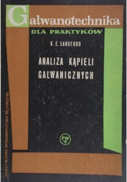 Analiza kąpieli galwanicznych
