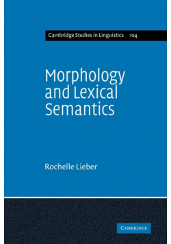 Morphology and Lexical Semantics