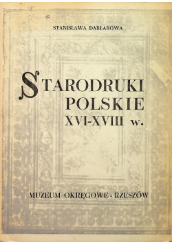 Starodruki Polskie XVI - XVIII w