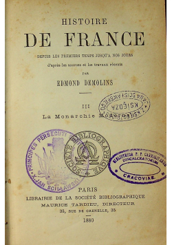 Histoire De France Tome III 1880 r