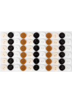 Guziki plastikowe samoprzylepne 03 mocca kawa