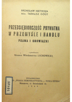 Przedsiębiorczość prywata w przemyśle i handlu
