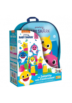 Baby Shark - Plecak z klockami konstrukcyjnymi