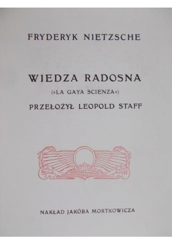 Wiedza Radosna Reprint z 1911 roku