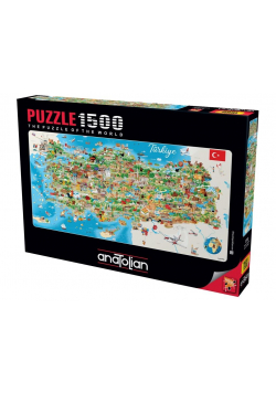 Puzzle 1500 Mapa Turcji