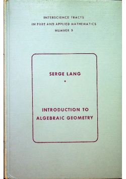 Introduction to algebraic geometry