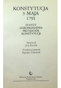 Konstytucja 3 maja 1791